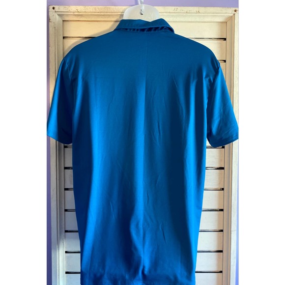 All in motion men’s polo size large short sleeve blue multi stripes across chest - Picture 2 of 8